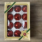 Vintage Rauch Pyramid Box Of 12 Round Ornaments Red Glass Made Usa Christmas. Fixed Price $15.19.