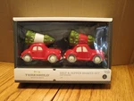 New Christmas Salt & Pepper Shakers Threshold Holiday Red Cars Trees On Top. Fixed Price $19.99.