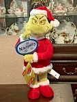 Gemmy Dr. Seuss Grinch Christmas Indoor Holiday Greeter Naughty & Nice Sign 19". Fixed Price $45.99.