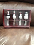 Nicholas Square Jolly Friends Set Of 4 Christmas Spreaders Snowman Penguins. Fixed Price $6.49.
