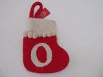 New Ashland "o" Red Felt W/ Poms 6" Mini Christmas Stocking. Fixed Price $8.50.