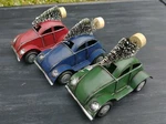 Set Of 3 Rustic Metal 1/4" Ashland Collectible Christmas Car Ornaments. Fixed Price $14.99.
