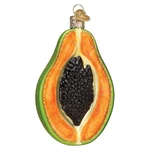 Old World Christmas Papaya Glass Ornament Free Box 3.5 Inch Multicolor 28141. Fixed Price $19.98.