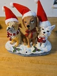 Collections Etc Three Dogs Christmas Musical, Lights Table Top. Works. Fixed Price $20.00.