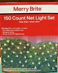 Merry Brite 150 Net-style Lights Clear Bulb Green Wire 6 Ft X 4 Christmas. Fixed Price $13.99.