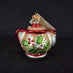 Holly Teapot 32247 - Old World Christmas Blown Glass Ornament. Fixed Price $17.95.
