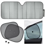 Motor Trend Reversible Accordian Car Sun Reflector + 2 Side Window Shades Gray. Fixed Price $19.90.