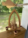 Dregano Small Angel Choir Christmas Pyramid, Nautural Wood Finish,. Fixed Price $75.00.