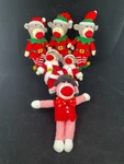 Pier 1 Imports Nwt Christmas Holiday Retro 8" Stuffed Sock Monkey Ornaments. Fixed Price $8.99.