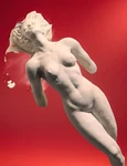Resin Stepping Out Statue Design Toscano 34.5 H Sculpture Frieze. Fixed Price $83.12.