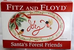 Fitz And Floyd 2011 Santa's Forest Friends Sentiment Tray Serving Dish New. Fixed Price $24.95.