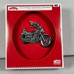 Holiday Time Motorcycle Christmas Ornament Metal Red Glitter Usa. Fixed Price $7.00.