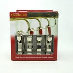 The Original Mantle Clip Set Of 4 Silver Color Metal New. Fixed Price $5.99.