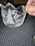 Mikasa Christmas Story Candle Holder 3 1/4" Germany Clear & Frosted Crystal. Fixed Price $23.00.