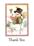 Thank You Christmas Snowman Top Hat Blank Note Cards By Current - Set Of 4. Fixed Price $6.29.
