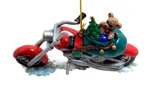 Santa Motorcycle Bag Toys Bear Tree 2.5"MISTLETOE Magic Ornament (Z26). Fixed Price $17.50.
