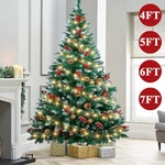 4/5/6/7FT Christmas Tree With Led Lights Pine Cone Berries Artificial Xmas. Fixed Price $79.99.