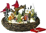 Lightahead Musical Christmas Cardinal Nest Village Carol Singing Scene Figurine. Fixed Price $17.99.