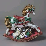 Heritage House Rocking Horse Musical I'll Be Home For Christmas Nib Large. Fixed Price $15.00.