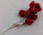 Ashland Christmas Holiday Pick Red Glitter Sparkle Balls New. Fixed Price $7.95.