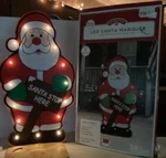 Holiday Time Led 36" Marquee Santa Sign Battery Operated Christmas Cor. Fixed Price $39.99.