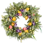 Homekaren Tulip Spring Wreaths For Front Door 22 Inch All Season Floral. Fixed Price $49.86.