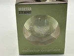 Martha Stewart 2002 Glass Ball Christmas Ornament Green/silver Floral. Fixed Price $8.99.