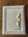 Amscan Thank You Ceramic Wall Plaque Raised Yellow Tulip & Border Appreciation. Fixed Price $19.95.