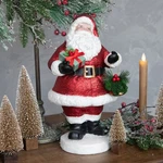 Ragon House Christmas 14 Vintage Looking Glitter Santa With Bell And Present. Fixed Price $120.00.