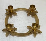 Vintage Biedermann & Sons Brass Snowflake Advent Candle Ring. Fixed Price $25.00.