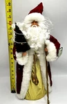 18" Santa Clause Tree Topper By Sterling Inc Red Gold & White Vtg Christmas. Fixed Price $19.00.