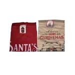 New 2 Pack Fabric Santa Sack Bag Christmas Decoration Gift Truck Home For. Fixed Price $14.99.