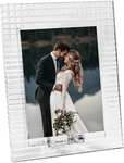 Elegant Crystal Wedding Frame 5X7" With Gift Box - Perfect Keepsake Display. Fixed Price $109.99.