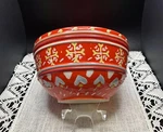 Anthropologie 24OZ Soup/cereal Bowl Orkney Red Celtic- Hearts- Nordic DESIGN-6. Fixed Price $22.00.