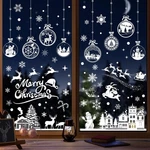 Enwokran Christmas Window White Stickers, 10 Sheet 245PCS Xmas Clings .... Fixed Price $13.11.