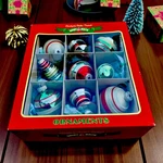 Christopher Radko Shiny Brite 9 Glass Christmas Ornaments 2.5 Retro Glitter Fun. Fixed Price $35.00.