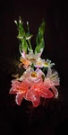 20" Fiber Optic Artificial Led Color Change Lily Flower Table Lamp E005. Fixed Price $95.50.