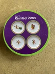 Promotional Alliance Reindeer Plates Set Of 4 Christmas Dessert. Fixed Price $10.00.