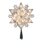 11" 20-LIGHT Silver Snowflake Star Treetop UL0159C. Fixed Price $29.99.