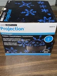 New Led Shadow Light Show Projection Rotating Blue Snow Flakes Gemmy Christmas. Fixed Price $18.00.