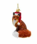 Noble Gems Red Fox Glass Christmas Ornament, 4.25" Tall, By Kurt Adler. Fixed Price $19.95.