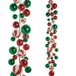 Raz Imports Red Green Peppermint Ball Garland, 48-INCH. Fixed Price $89.89.