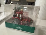 Kurt S. Adler Red Tractor Glass Ornament Buffalo Plaid Farm Christmas Tree Nib. Fixed Price $12.99.