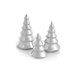 Nambe Mini Christmas Tree Figurine 3-PIECE Set (3", 4", 4.75") Nativity Hol.... Fixed Price $110.45.