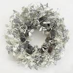 24 Inch White Christmas Wreath,winter Wreaths For Front Door With Pinecones B.... Fixed Price $50.60.