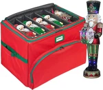 Christmas Nutcracker And Figurine Collectible Storage Box - Holds Up 72 Ornam. Fixed Price $160.34.