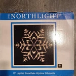 Northlight Led 15" Snowflake & 18" Candy Cane Window Silhouettes Open Box Unused. Fixed Price $69.69.