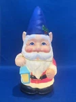 Holiday Time 11" Light Up Tabletop Gnome With Blue Hat Blow Mold, New Tag. Fixed Price $23.99.