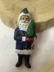 Vtg Kurt Adler Santa Ornament Ksa Old World Blue Robe Toy Bag 1989. Fixed Price $20.00.