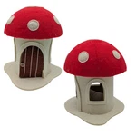 Target Wondershop 2024 Xmas Fabric Mushroom House 8" 6.5" Fairy Cottage Twee. Fixed Price $16.99.